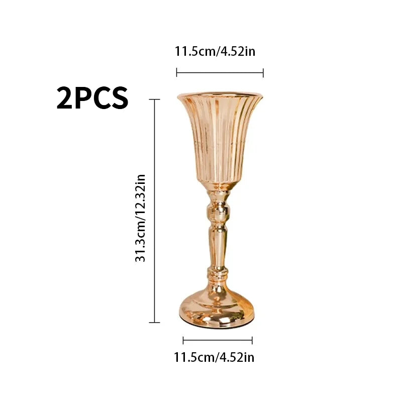 1PC Metal Trumpet Vases Wedding Party Props
