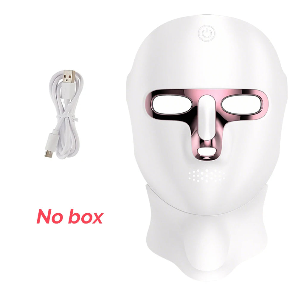 7 Colors LED Face Neck Mask Rechargeable