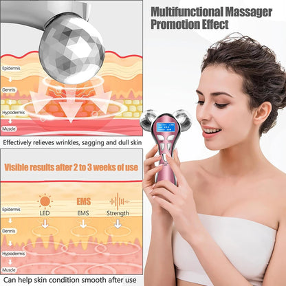 4D EMS Face Massager Roller