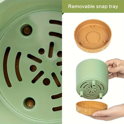 Flower Pot Set, Indoor Plant Pots With Drainage Holes