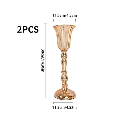 1PC Metal Trumpet Vases Wedding Party Props