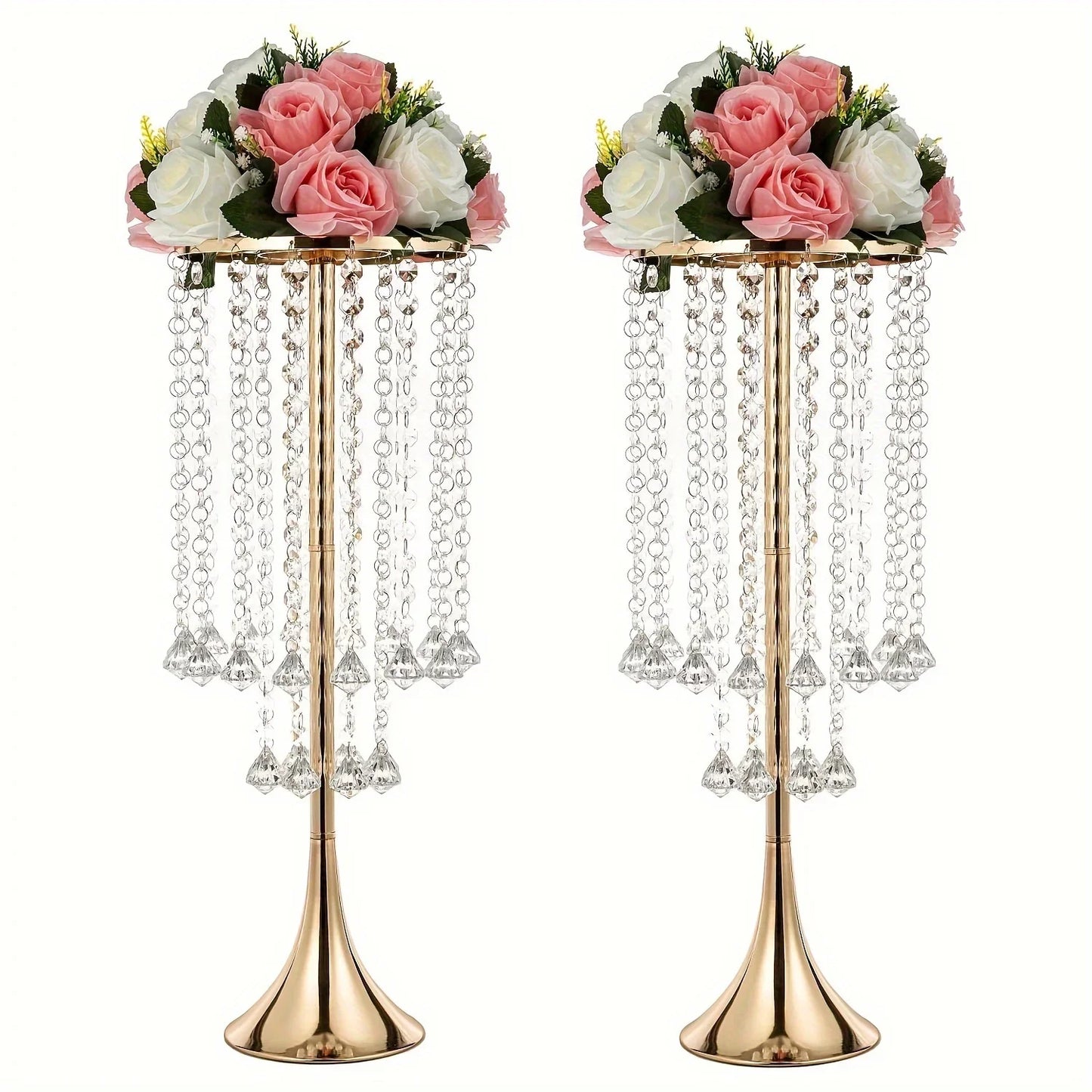 2-piece Acrylic Hanging Bead Flower Stand