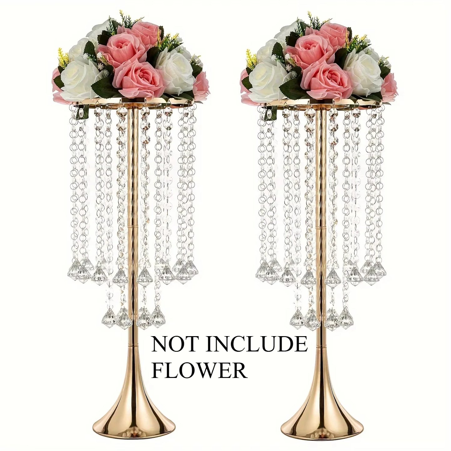 2-piece Acrylic Hanging Bead Flower Stand