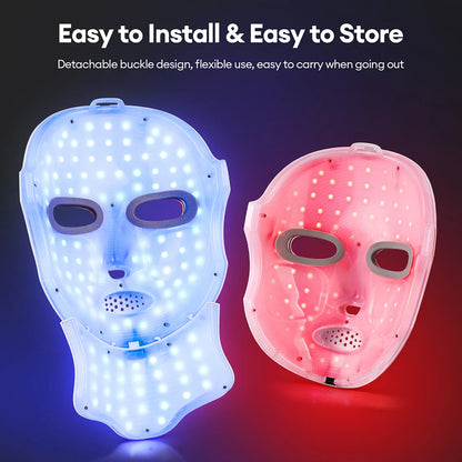 7 Colors LED Face Neck Mask Rechargeable