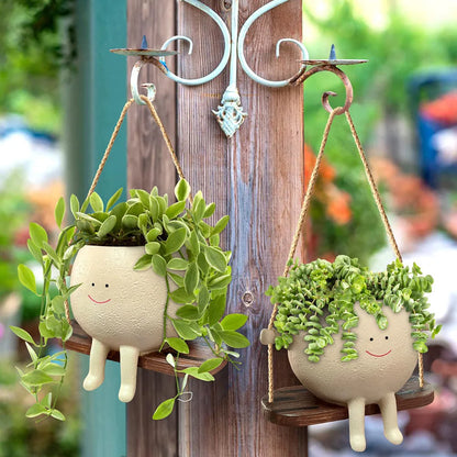 Swing Flower Container Resin Cartoon Flowerpot