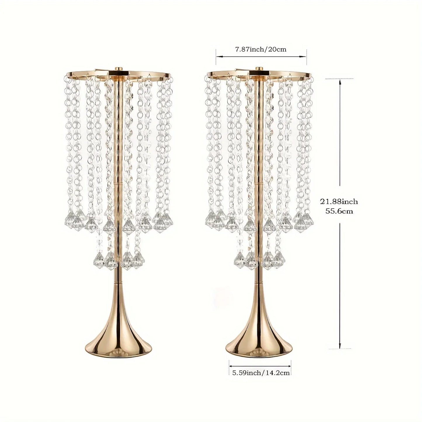 2-piece Acrylic Hanging Bead Flower Stand