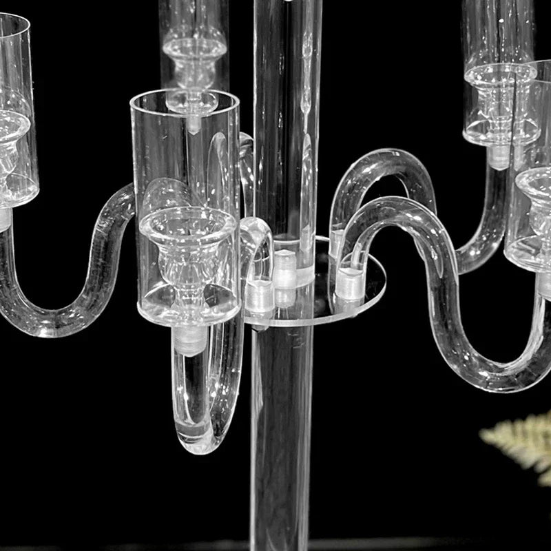 1 PCS 5 Arms Candelabra Acrylic Candle Holders
