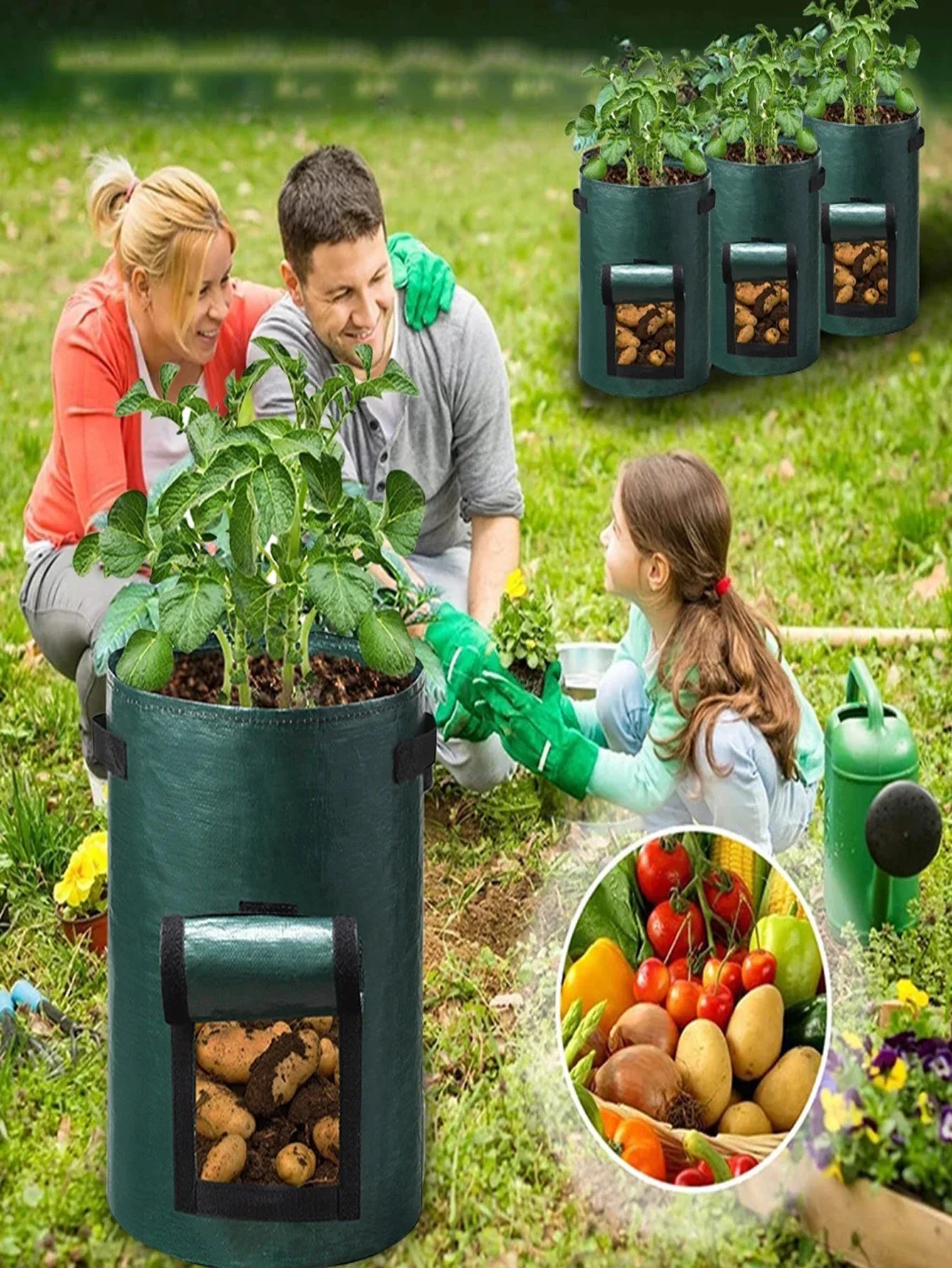 5PCs Garden Supplies Vegetable Plant Grow Bag