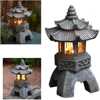 Decoration Zen Ornaments Solar Powered Tower