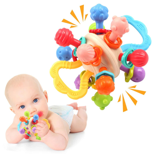 Baby Toy Manhattan Round Ball Soft Silicone Hand Grab Ball