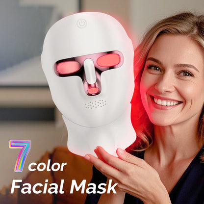 7 Colors LED Face Neck Mask Rechargeable