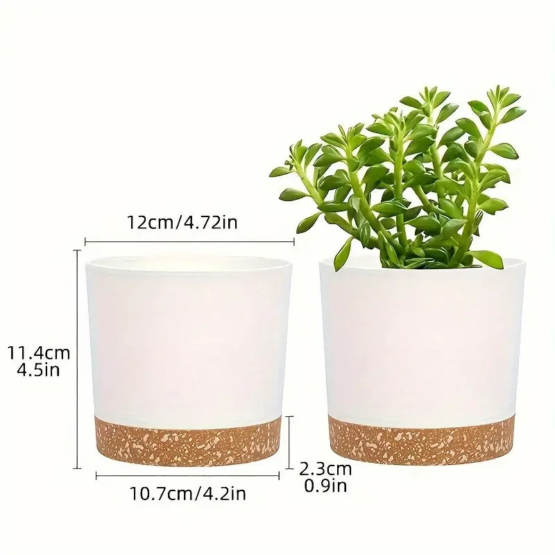 Flower Pot Set, Indoor Plant Pots With Drainage Holes