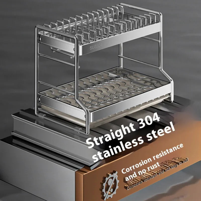 New Dish Drainer Kitchen Storage Organization Stainless Steels