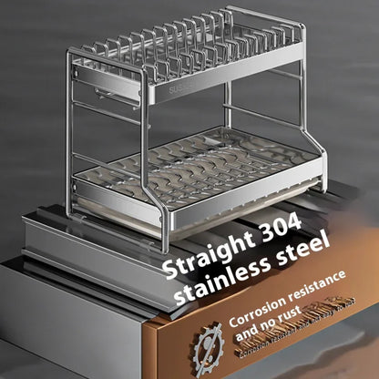 New Dish Drainer Kitchen Storage Organization Stainless Steels