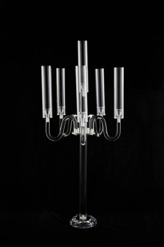 1 PCS 5 Arms Candelabra Acrylic Candle Holders