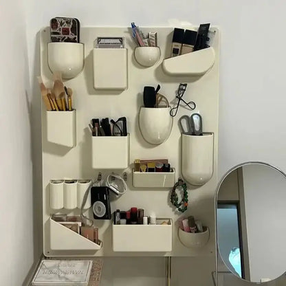 Wall-mounted Storage Rack with Hooks