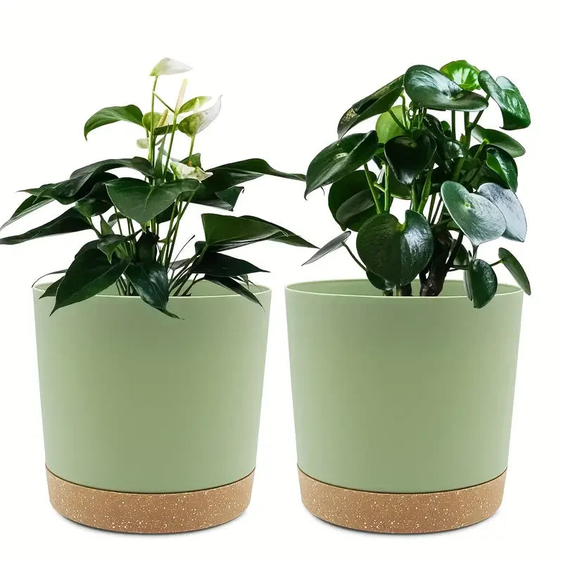 Flower Pot Set, Indoor Plant Pots With Drainage Holes