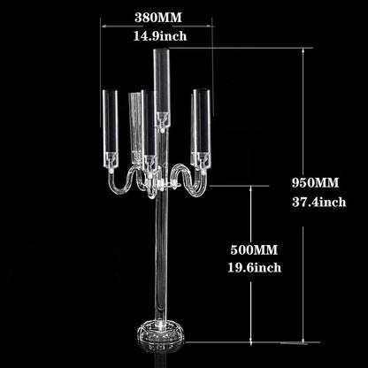 1 PCS 5 Arms Candelabra Acrylic Candle Holders