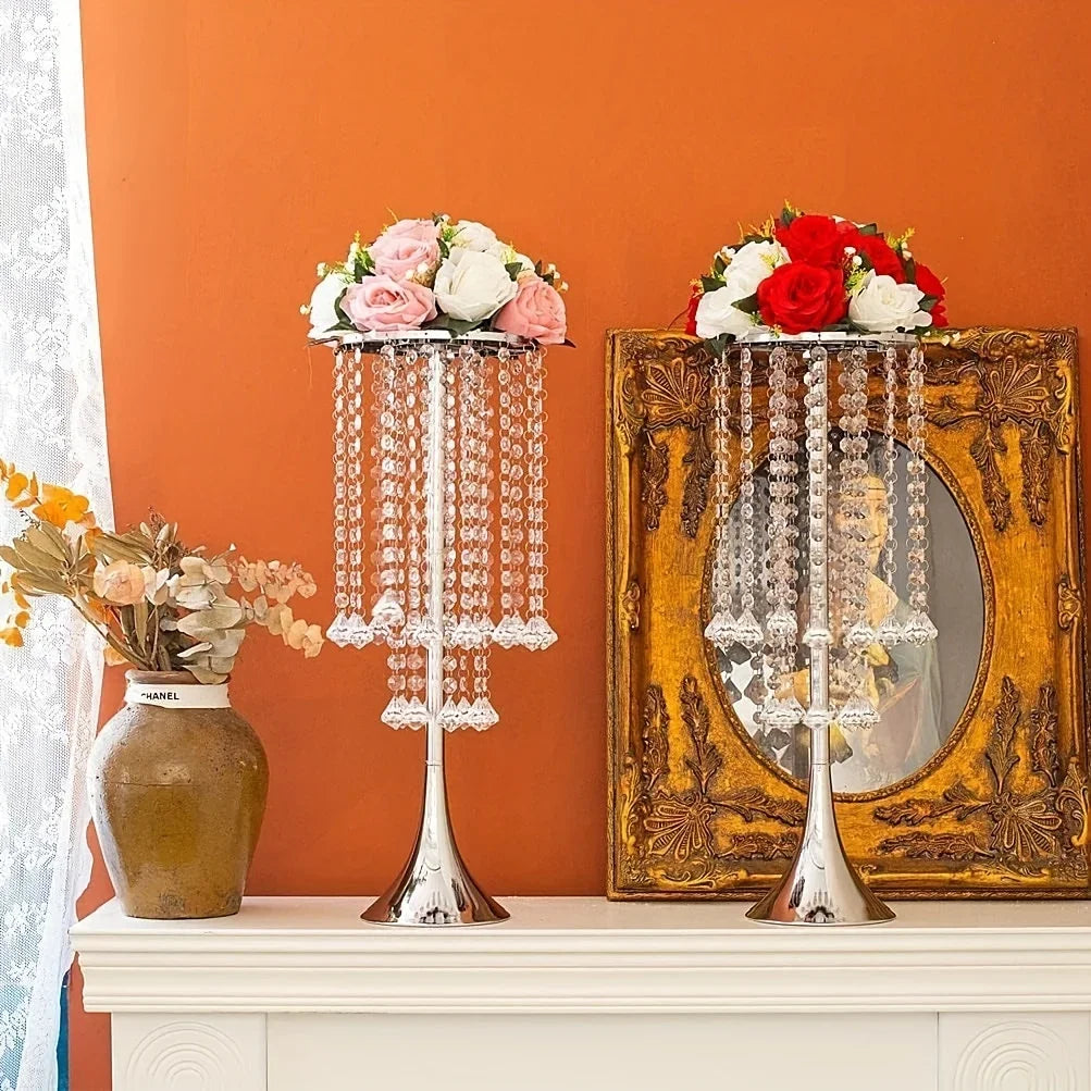 2-piece Acrylic Hanging Bead Flower Stand