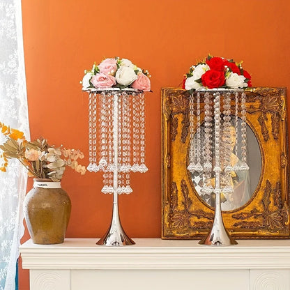 2-piece Acrylic Hanging Bead Flower Stand