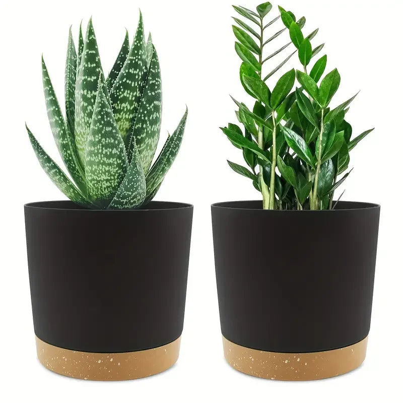 Flower Pot Set, Indoor Plant Pots With Drainage Holes