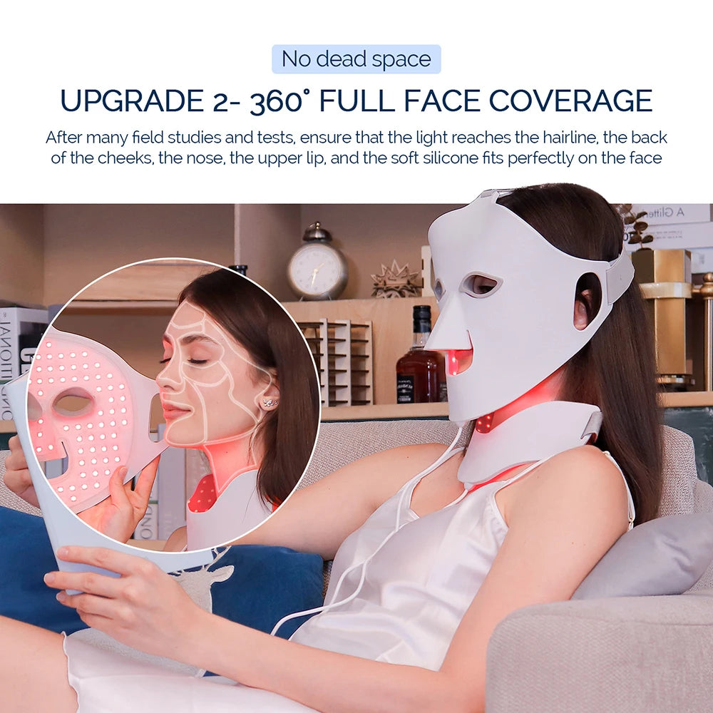 Face Neck Silicone LED Mask 7 Colors
