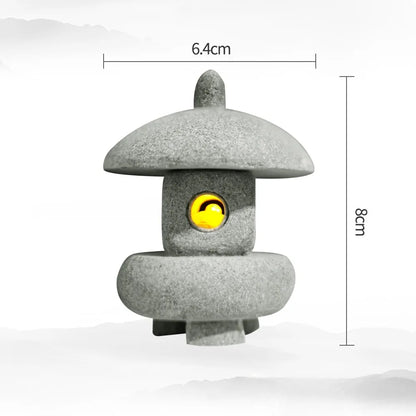 Mini Pagoda Lantern Light Garden Statue Micro Landscape Fish Tank