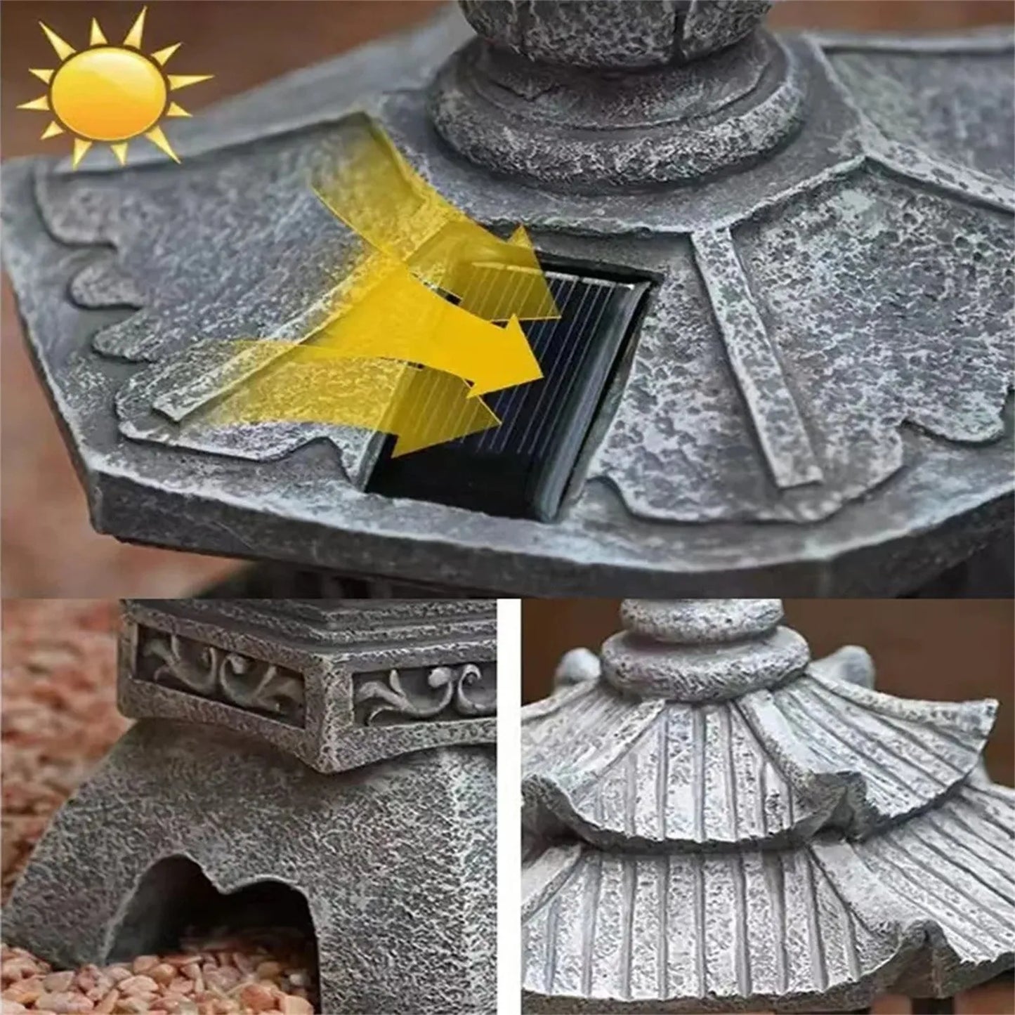 Decoration Zen Ornaments Solar Powered Tower