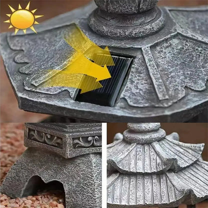 Decoration Zen Ornaments Solar Powered Tower