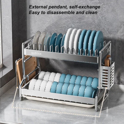 New Dish Drainer Kitchen Storage Organization Stainless Steels