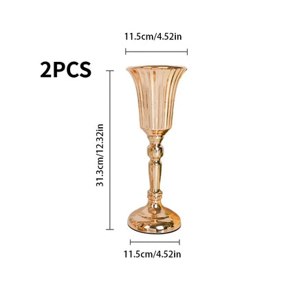 1PC Metal Trumpet Vases Wedding Party Props