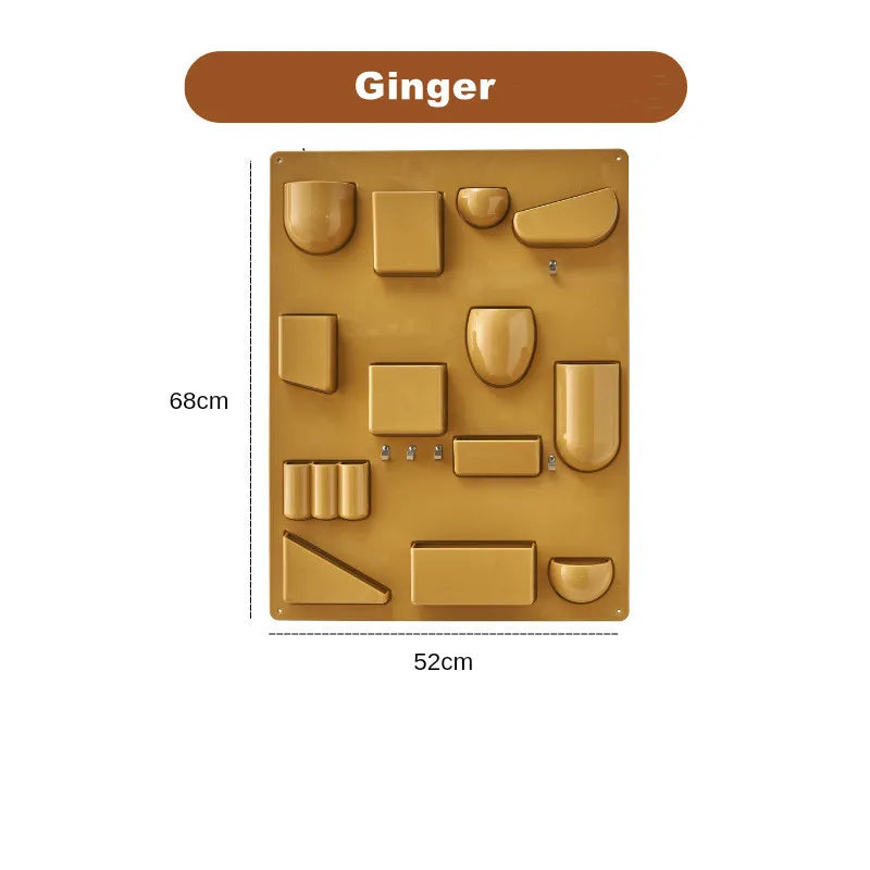 Wall-mounted Storage Rack with Hooks