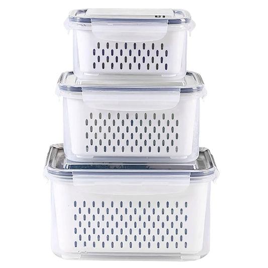 3Pack Fridge Food Storage Container Set