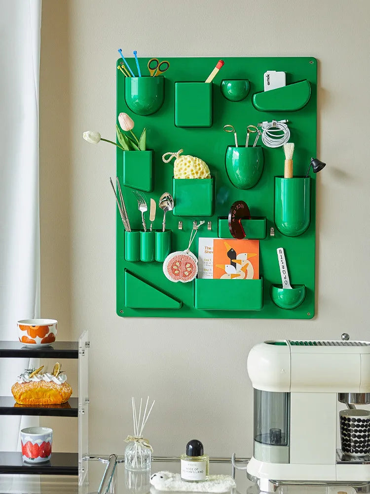 Wall-mounted Storage Rack with Hooks