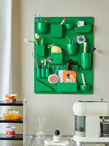 Wall-mounted Storage Rack with Hooks