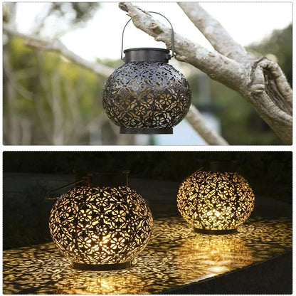 Solar LED Lantern Light, Outdoor Hanging Projection Light