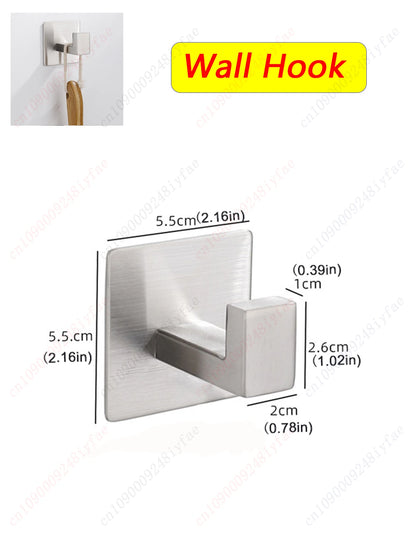 1-5PCS Towel Holder Bathroom Towel Bar Hanger