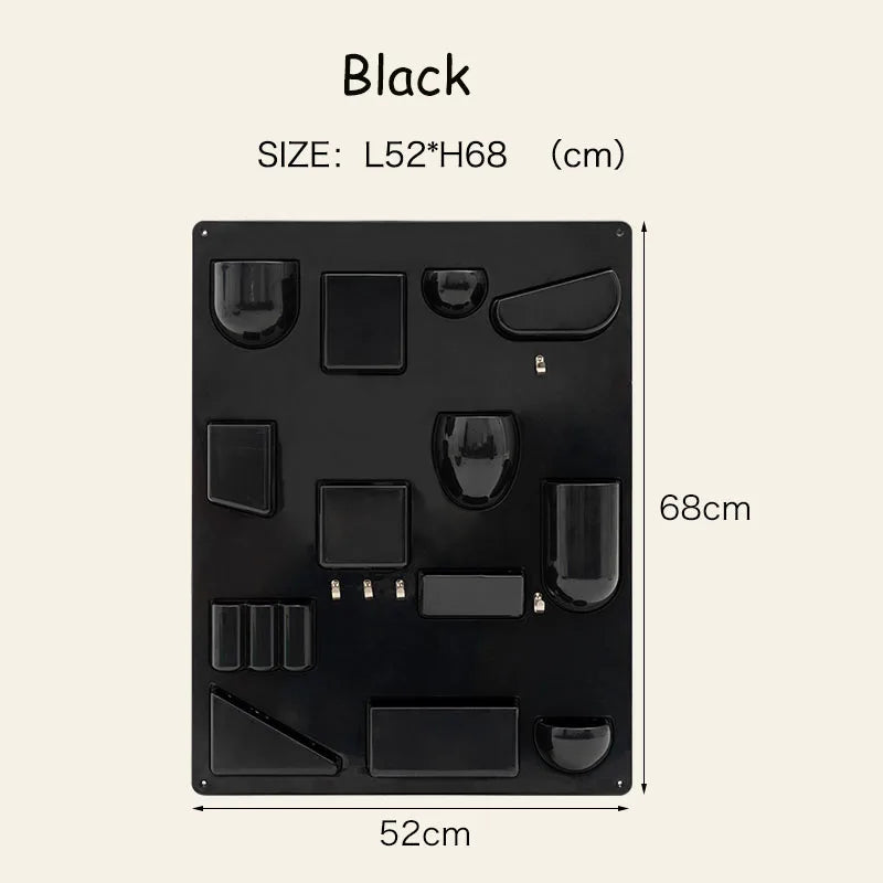 Wall-mounted Storage Rack with Hooks