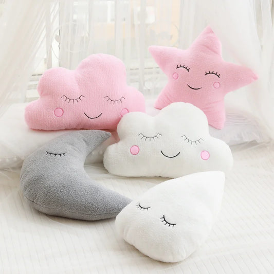 New Stuffed Cloud Moon Star Raindrop Plush Pillow