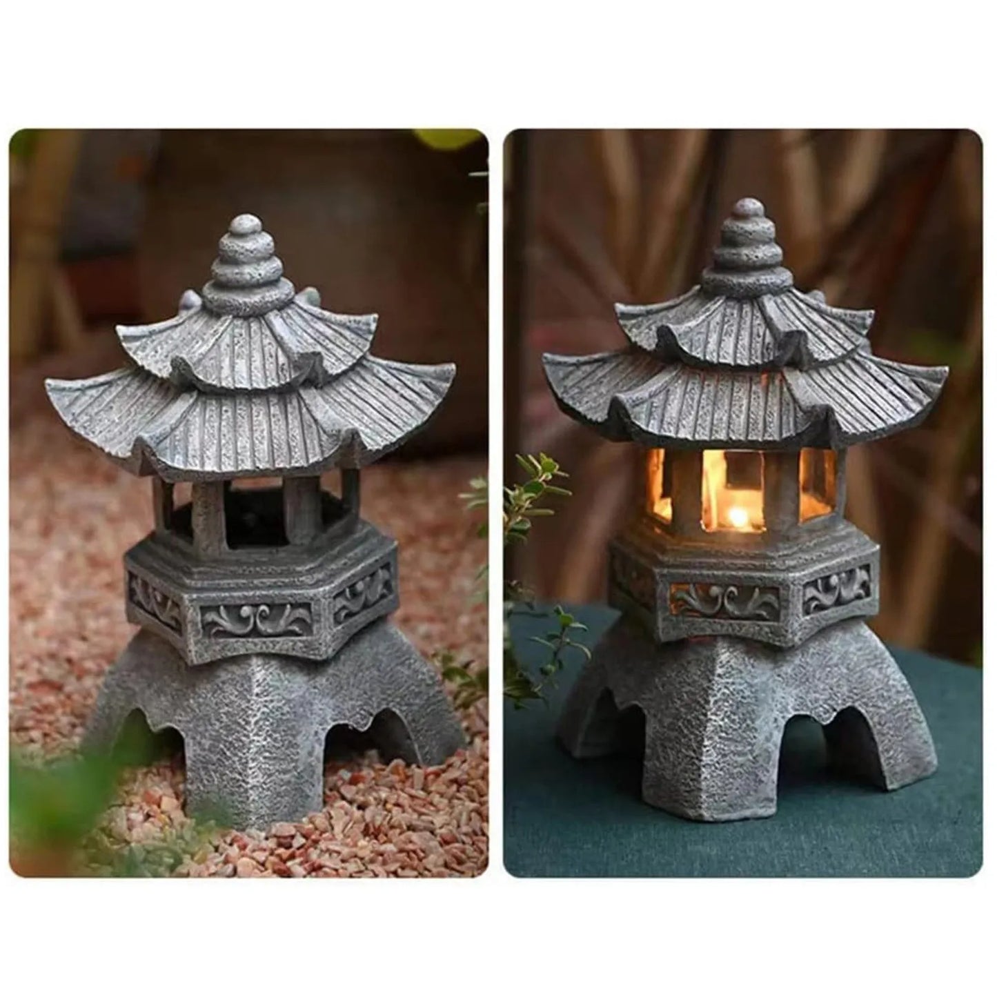 Decoration Zen Ornaments Solar Powered Tower