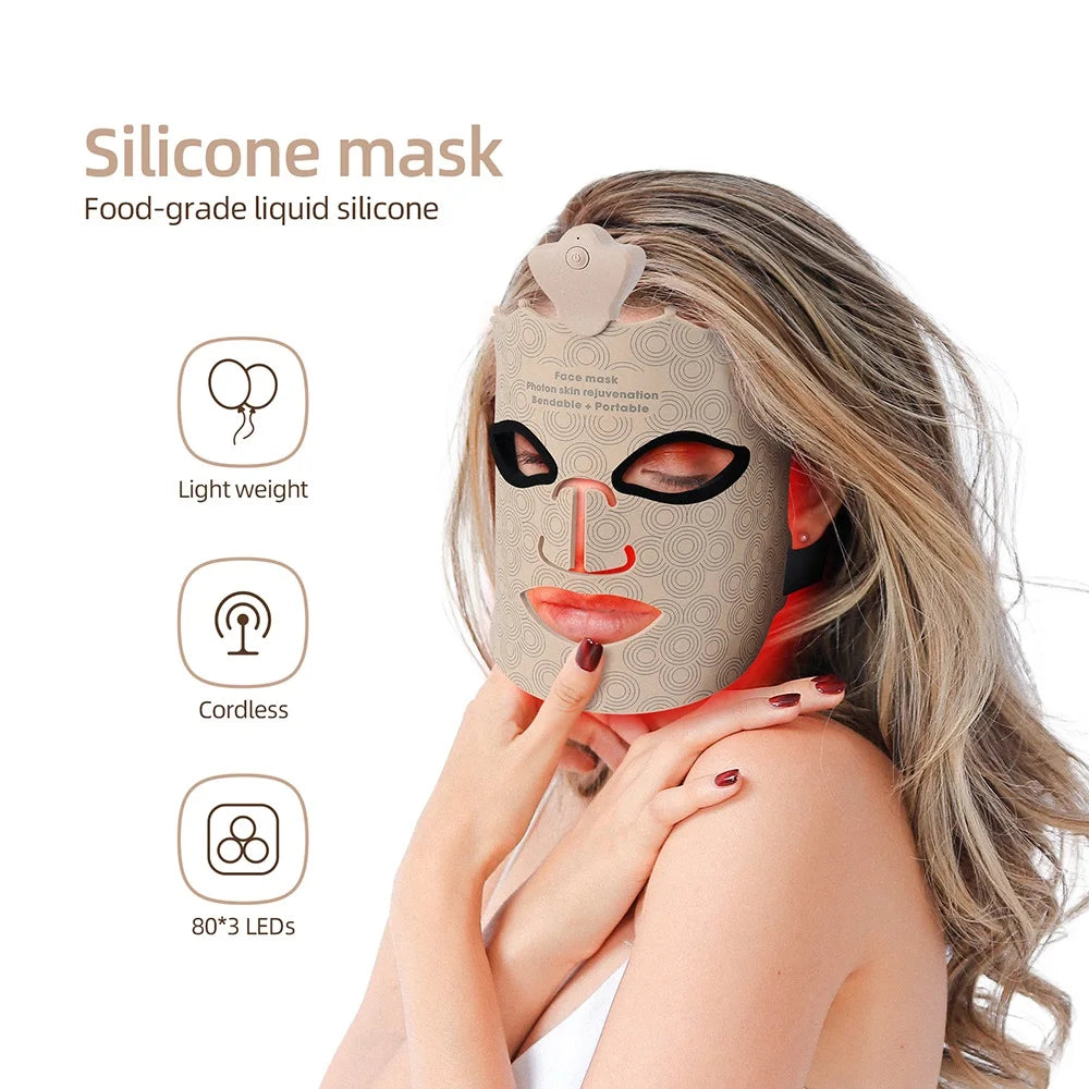 7 Colors Photon Silicone Face LED Mask