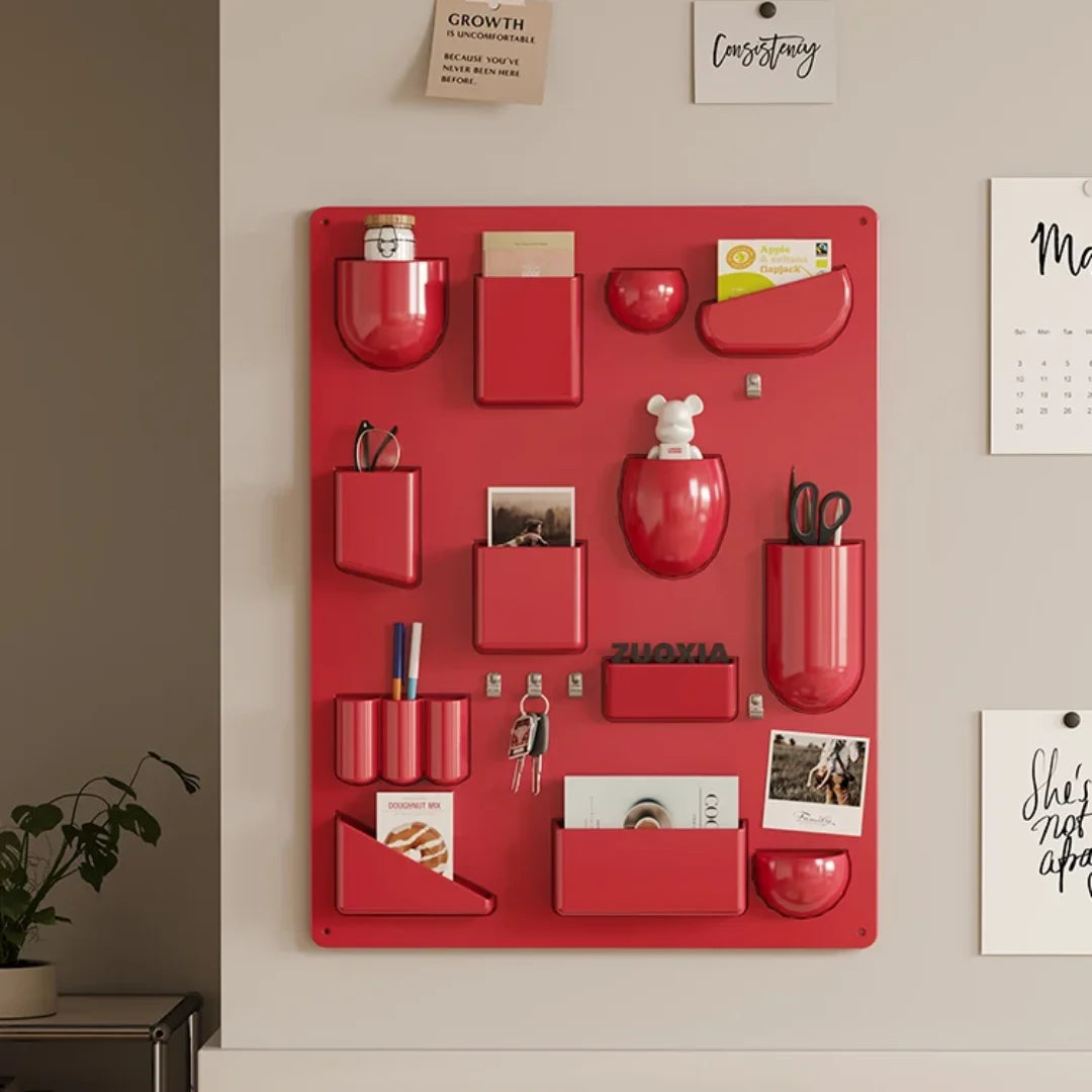 Wall-mounted Storage Rack with Hooks