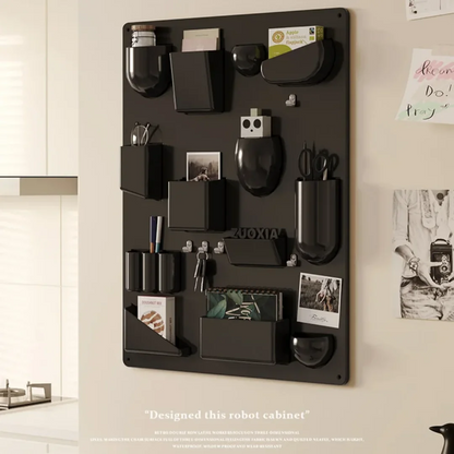 Wall-mounted Storage Rack with Hooks