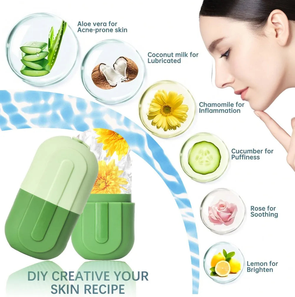 Ice Face Roller Silicone Face Lifting Contouring Tools