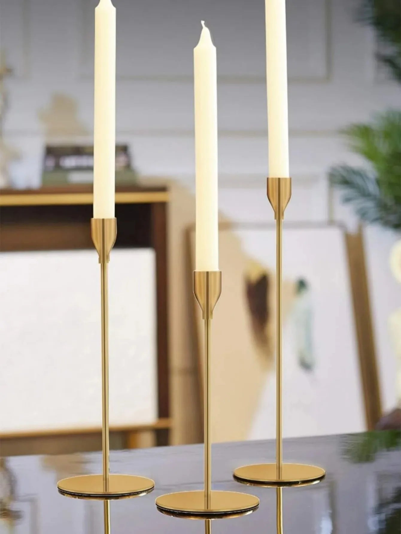 3Pcs/Set Chinese Style Metal Candle Holders